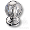0737-005-MINI Ручка кнопка, латунь с кристаллом, глянцевый хром